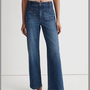 Madewell The Perfect Vintage Wide-Leg Selvage Jean In Graythorn Wash